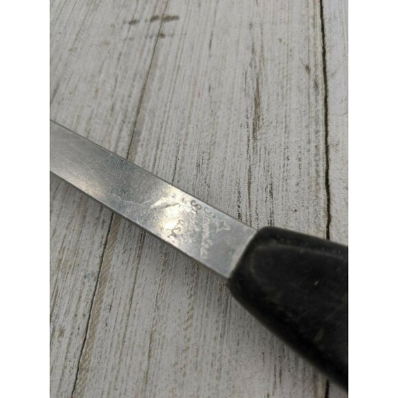 Star Stainless Serving Slotted Spoon  11 1/2" Vintage Black Handle - Picture 4 of 7